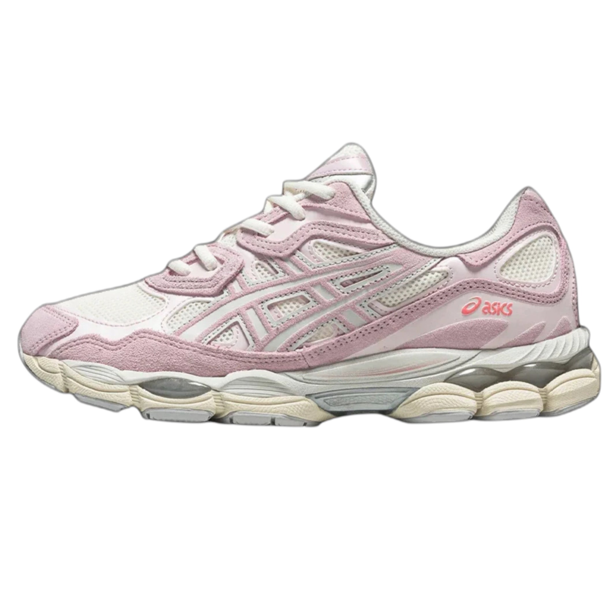 Double laced Asics Gel Nyc rose water